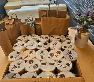 more catering with silly faces